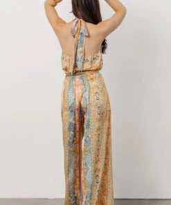 FT Beck Cowl Neckline Jumpsuit | Multi Print
