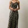 IL Bettie Bias Cut Midi Dress | Black + Cream Multi Floral