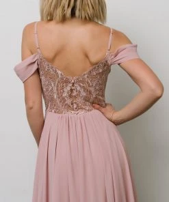 Soi Bianca Lace Maxi Dress | Dusty Rose Dresses