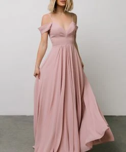 Soi Bianca Lace Maxi Dress | Dusty Rose Dresses
