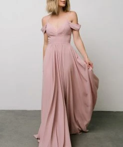Soi Bianca Lace Maxi Dress | Dusty Rose Dresses