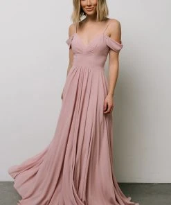 Soi Bianca Lace Maxi Dress | Dusty Rose Dresses