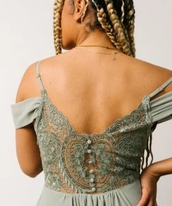 Soi Shop All Bianca Lace Maxi Dress | Dusty Sage 11 Soi Shop All Bianca Lace Maxi Dress | Dusty Sage