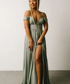 Soi Shop All Bianca Lace Maxi Dress | Dusty Sage