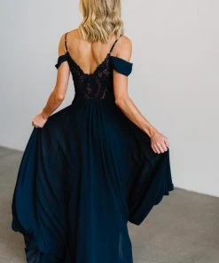 Soi Bianca Lace Maxi Dress | Navy