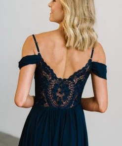 Soi Bianca Lace Maxi Dress | Navy