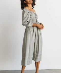 POL Dresses Bodrum Midi Dress | Dusty Sage