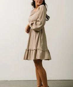 IL Brandie Embroidered Mini Dress | Natural