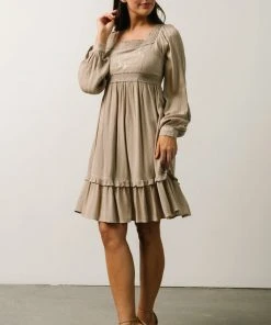 IL Brandie Embroidered Mini Dress | Natural