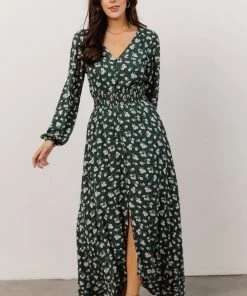 HAY Briar Maxi Dress | Green Floral Dresses