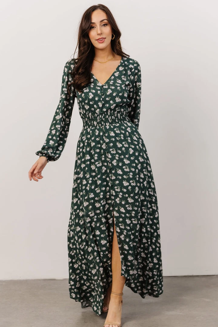 HAY Briar Maxi Dress | Green Floral Dresses 1 HAY Briar Maxi Dress | Green Floral Dresses