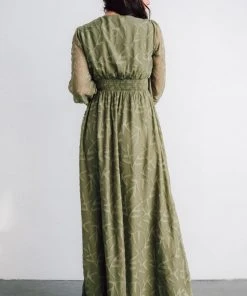 BB Custom Bridget Textured Maxi Dress | Dusty Olive Dresses