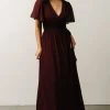 Soi Brighton Wrap Maxi Dress | Burgundy Dresses