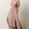Soi Dresses Brighton Wrap Maxi Dress | Dusty Rose