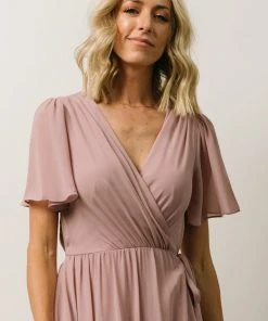 Soi Dresses Brighton Wrap Maxi Dress | Dusty Rose 9 Soi Dresses Brighton Wrap Maxi Dress | Dusty Rose