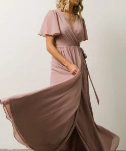 Soi Dresses Brighton Wrap Maxi Dress | Dusty Rose 10 Soi Dresses Brighton Wrap Maxi Dress | Dusty Rose