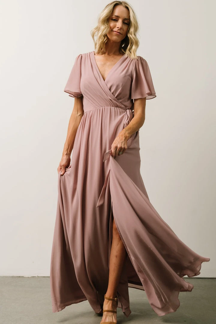 Soi Dresses Brighton Wrap Maxi Dress | Dusty Rose 5 Soi Dresses Brighton Wrap Maxi Dress | Dusty Rose