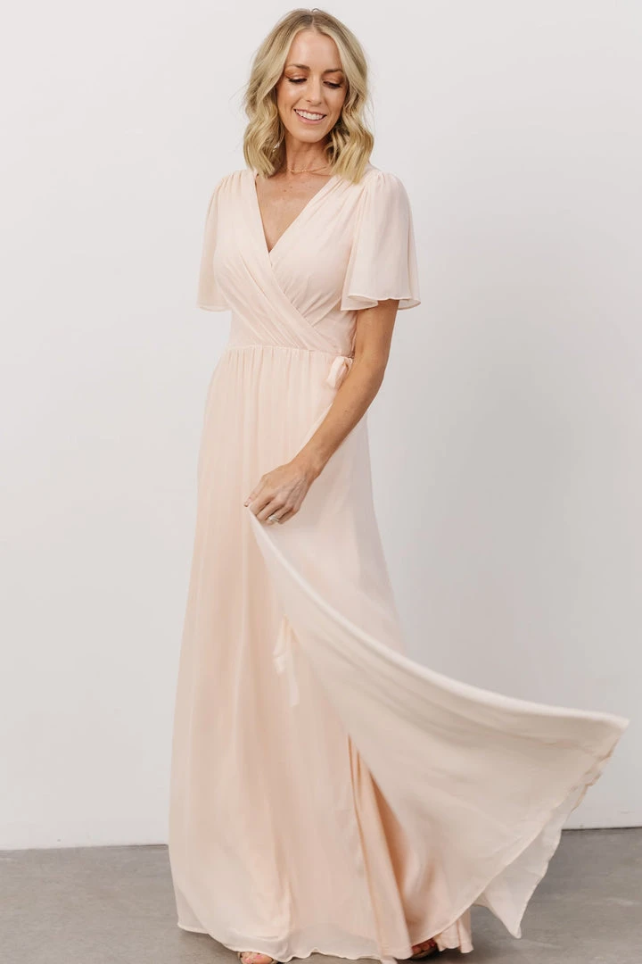 Soi Brighton Wrap Maxi Dress | Light Peach Dresses Soi Brighton Wrap Maxi Dress | Light Peach Dresses