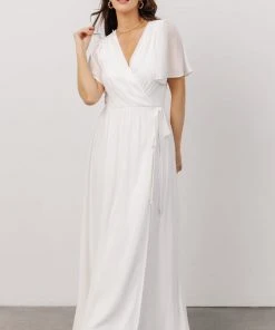 Soi Dresses Brighton Wrap Maxi Dress | Off White