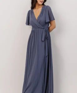 Soi Dresses Brighton Wrap Maxi Dress | Slate Blue 7 Soi Dresses Brighton Wrap Maxi Dress | Slate Blue