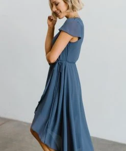 Soi Dresses Bristol Midi Wrap Dress | Blue 10 Soi Dresses Bristol Midi Wrap Dress | Blue