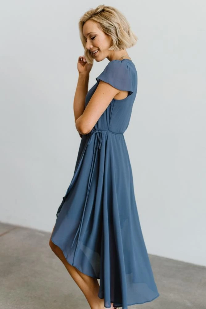 Soi Dresses Bristol Midi Wrap Dress | Blue 5 Soi Dresses Bristol Midi Wrap Dress | Blue