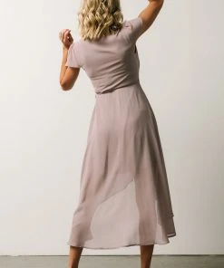 Soi Bristol Midi Wrap Dress | Dusty Lilac