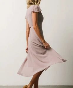 Soi Bristol Midi Wrap Dress | Dusty Lilac