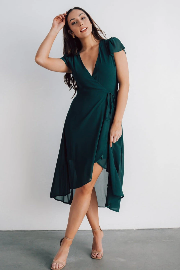 Soi Bristol Midi Wrap Dress | Emerald 5 Soi Bristol Midi Wrap Dress | Emerald