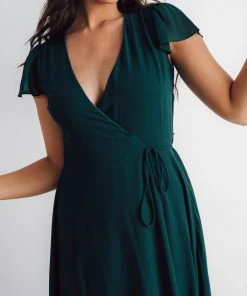 Soi Bristol Midi Wrap Dress | Emerald 10 Soi Bristol Midi Wrap Dress | Emerald