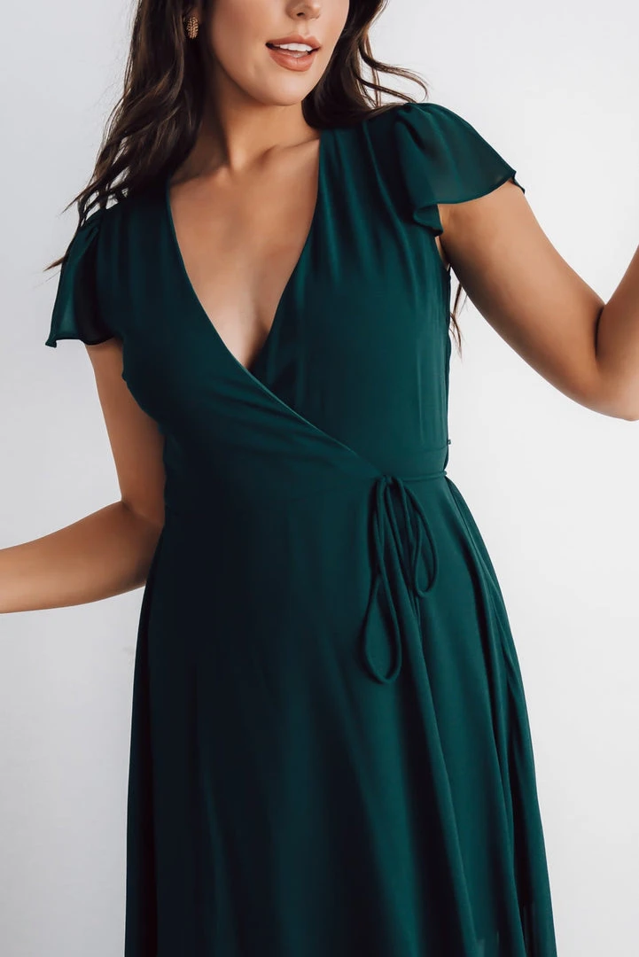Soi Bristol Midi Wrap Dress | Emerald 3 Soi Bristol Midi Wrap Dress | Emerald