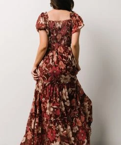 FT Britney Tiered Maxi Dress | Autumn Day Floral
