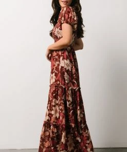 FT Britney Tiered Maxi Dress | Autumn Day Floral