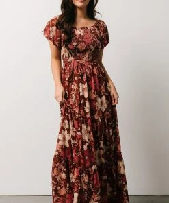 FT Britney Tiered Maxi Dress | Autumn Day Floral