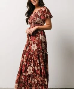FT Britney Tiered Maxi Dress | Autumn Day Floral
