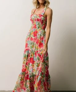 FT Dresses Britt Maxi Dress | Pink + Green Floral Print 13 FT Dresses Britt Maxi Dress | Pink + Green Floral Print