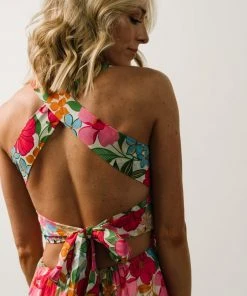FT Dresses Britt Maxi Dress | Pink + Green Floral Print 10 FT Dresses Britt Maxi Dress | Pink + Green Floral Print