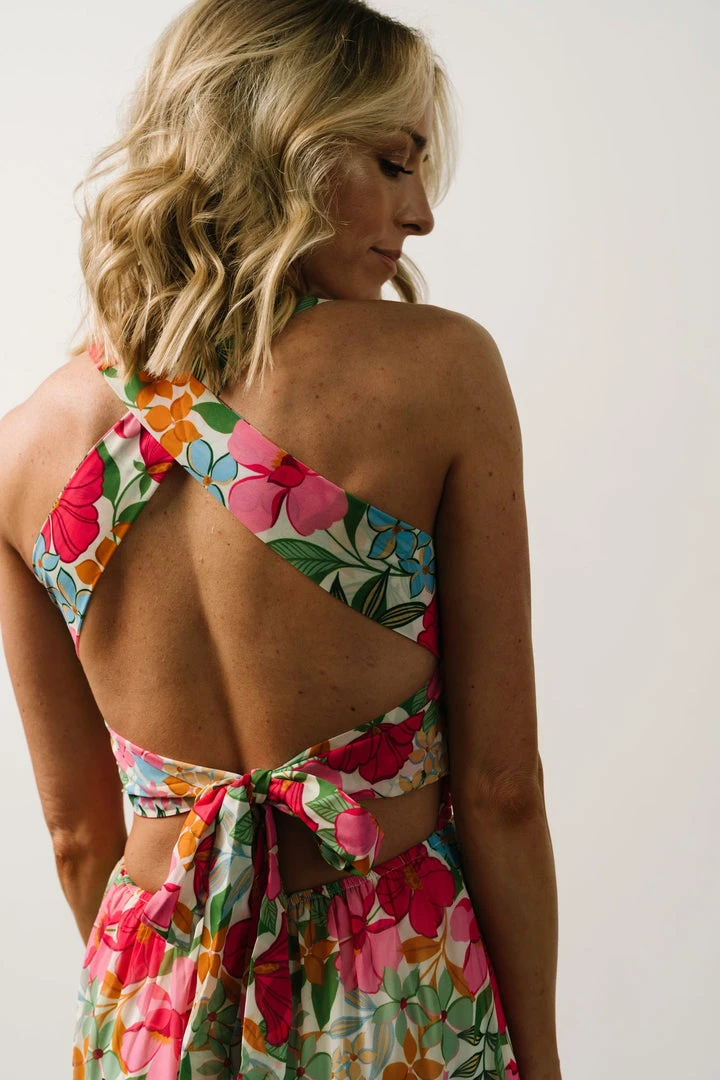 FT Dresses Britt Maxi Dress | Pink + Green Floral Print 3 FT Dresses Britt Maxi Dress | Pink + Green Floral Print