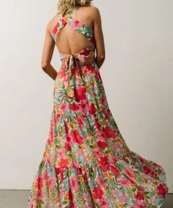 FT Dresses Britt Maxi Dress | Pink + Green Floral Print 15 FT Dresses Britt Maxi Dress | Pink + Green Floral Print