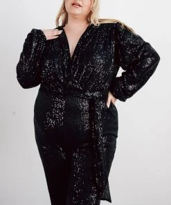 RR Brussels Sequin Jumpsuit | Black