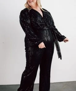 RR Brussels Sequin Jumpsuit | Black