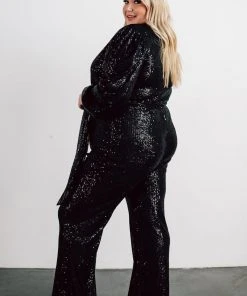 RR Brussels Sequin Jumpsuit | Black