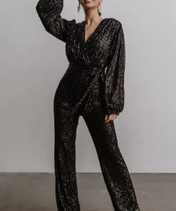 RR Brussels Sequin Jumpsuit | Black