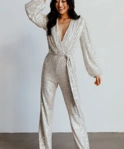 RR Brussels Sequin Jumpsuit | Cream