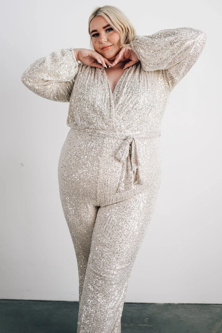 RR Brussels Sequin Jumpsuit | Cream RR Brussels Sequin Jumpsuit | Cream