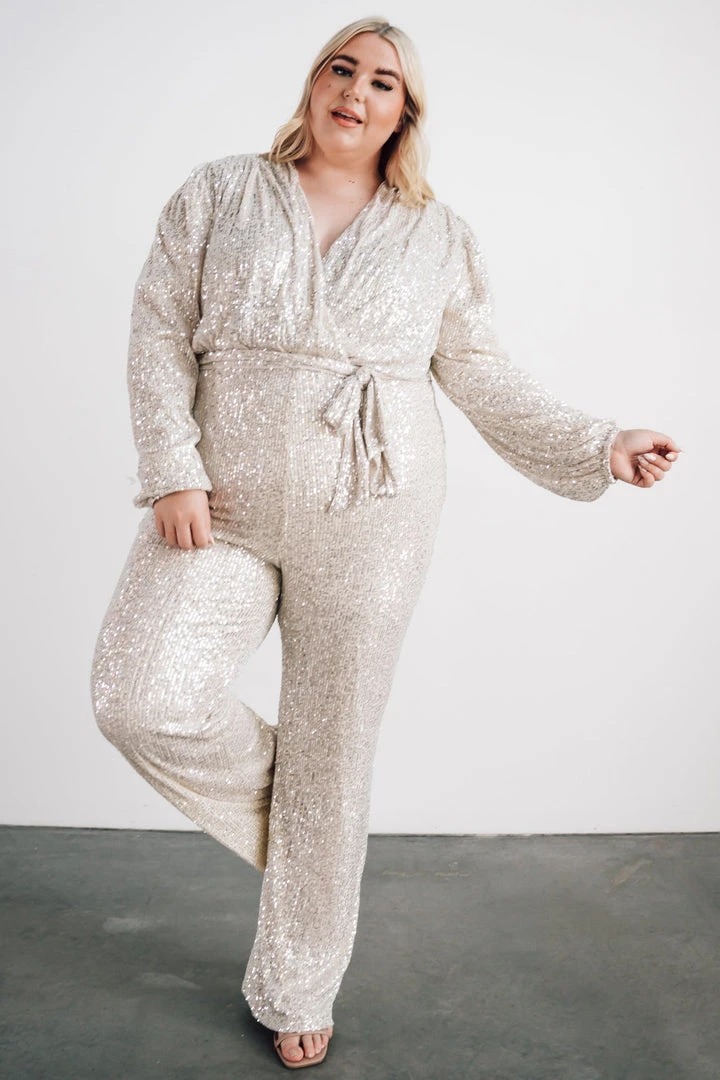 RR Brussels Sequin Jumpsuit | Cream RR Brussels Sequin Jumpsuit | Cream