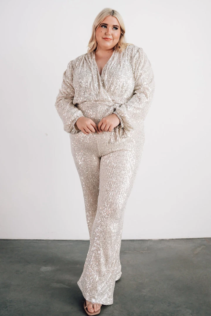 RR Brussels Sequin Jumpsuit | Cream RR Brussels Sequin Jumpsuit | Cream