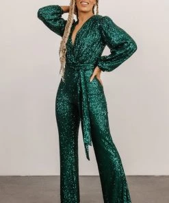 RR Brussels Sequin Jumpsuit | Green Shop By Style