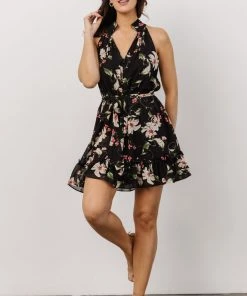 DD Brynn Mini Dress | Black Floral
