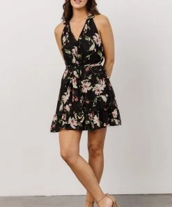 DD Brynn Mini Dress | Black Floral